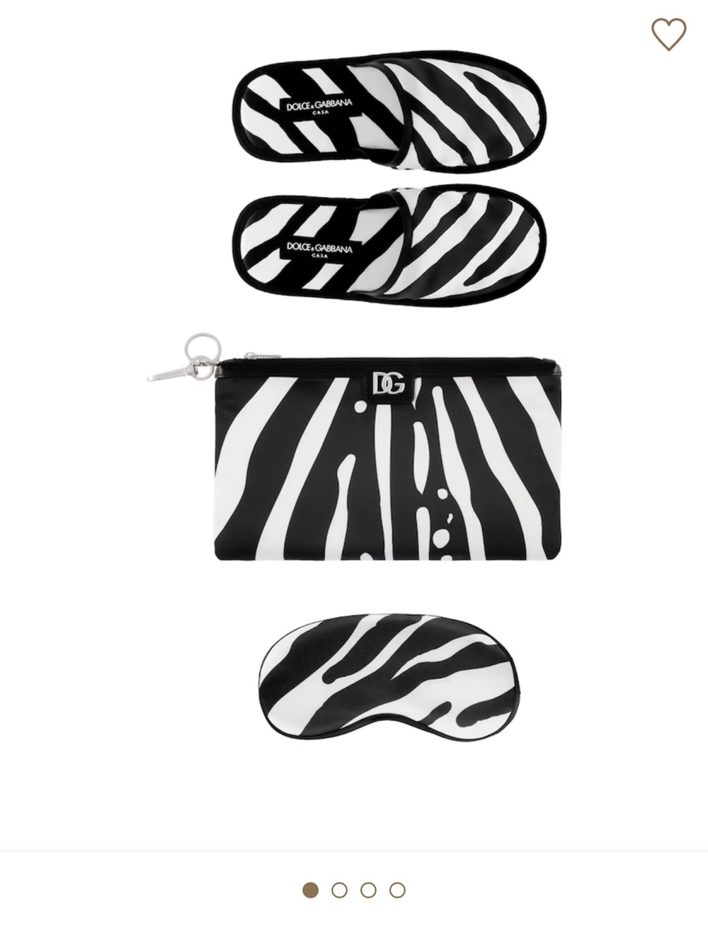 Dolce & Gabbana Animal-Print Slippers, Mask & Pouch